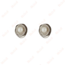 layered platinum european stud earrings